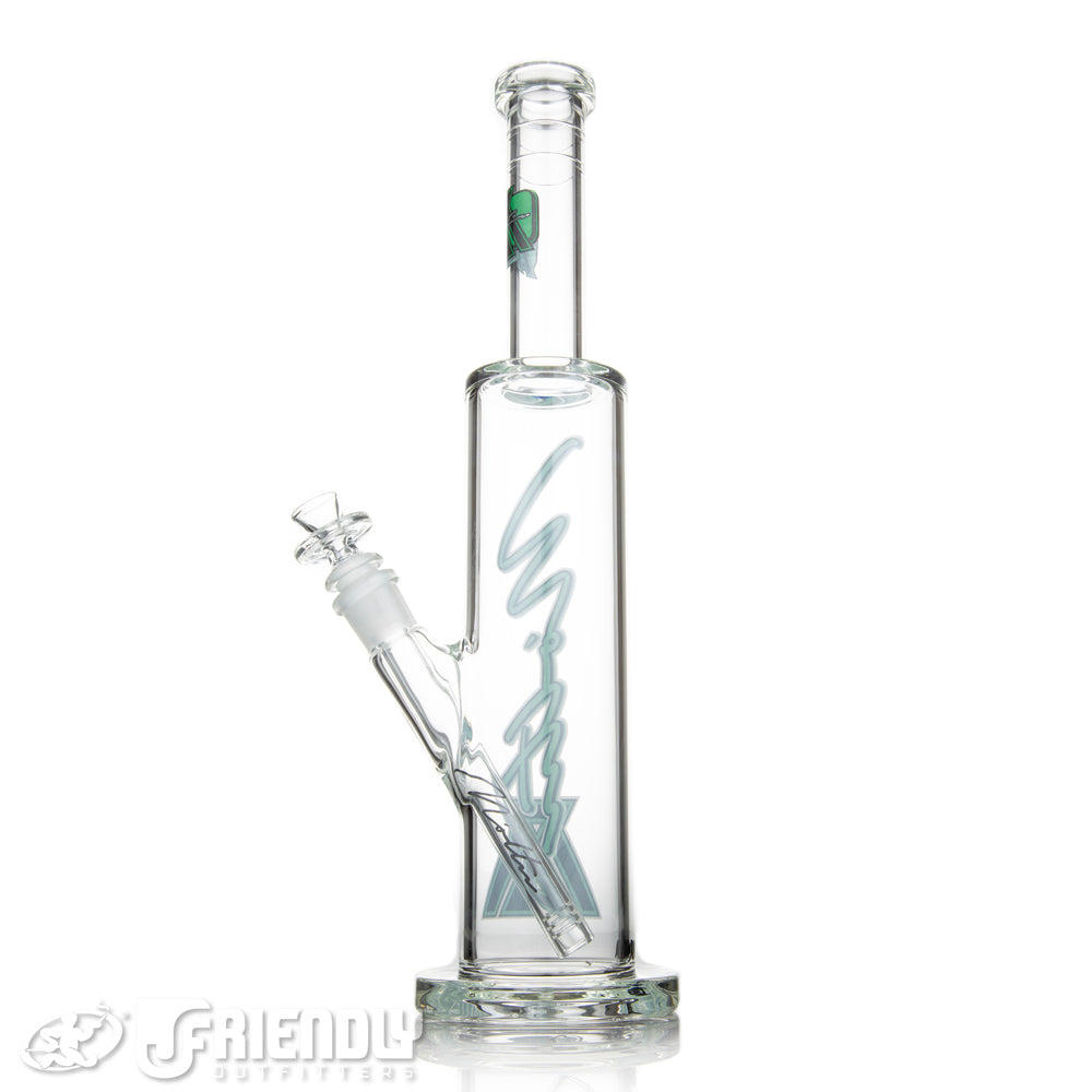 Moltn Glass 65 Removable Downstem Tall Body Tube w/ Green & Black Label