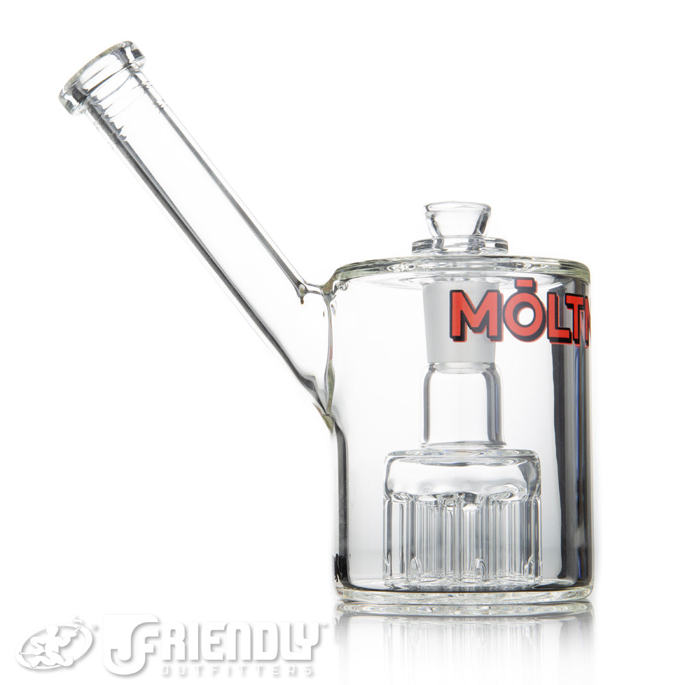Moltn Glass 80 Small Tree Bubbler w/ Red Label