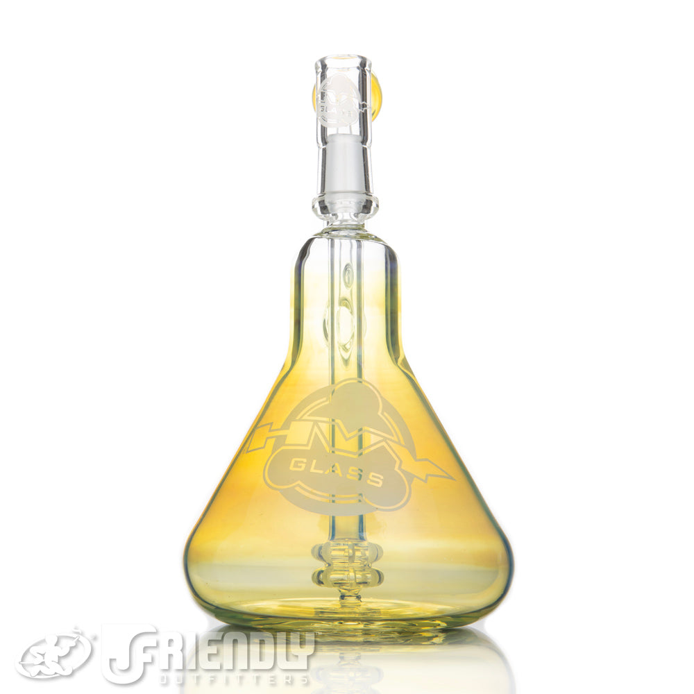 HVY Glass Fumed Double Showerhead Bubbler w/ Male Joint