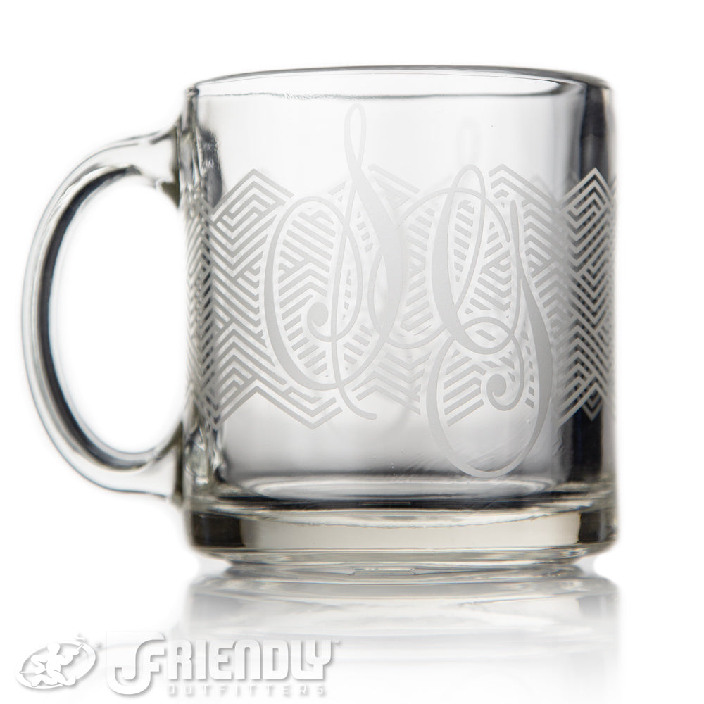 Sovereignty Glass Coffee Mug Blasted Pattern #2