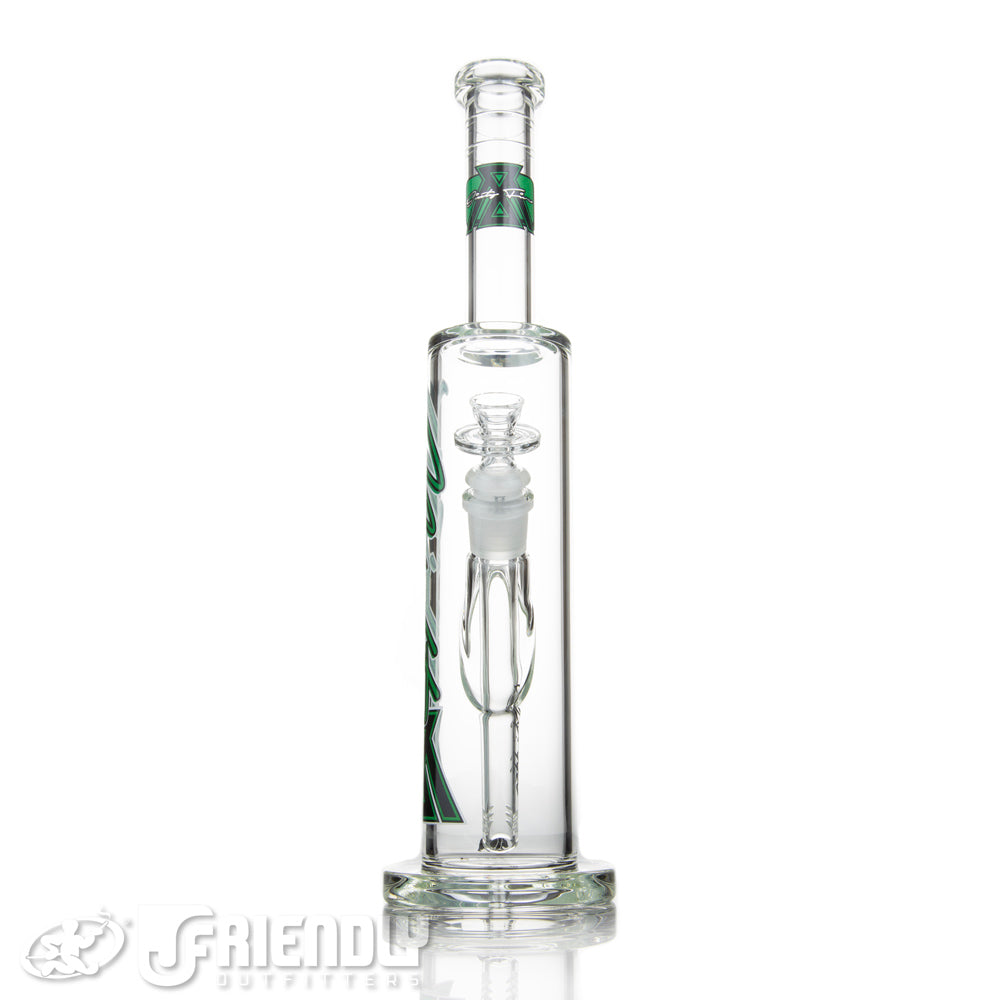 Moltn Glass 65 Removable Downstem Tall Body Tube w/ Green & Black Label