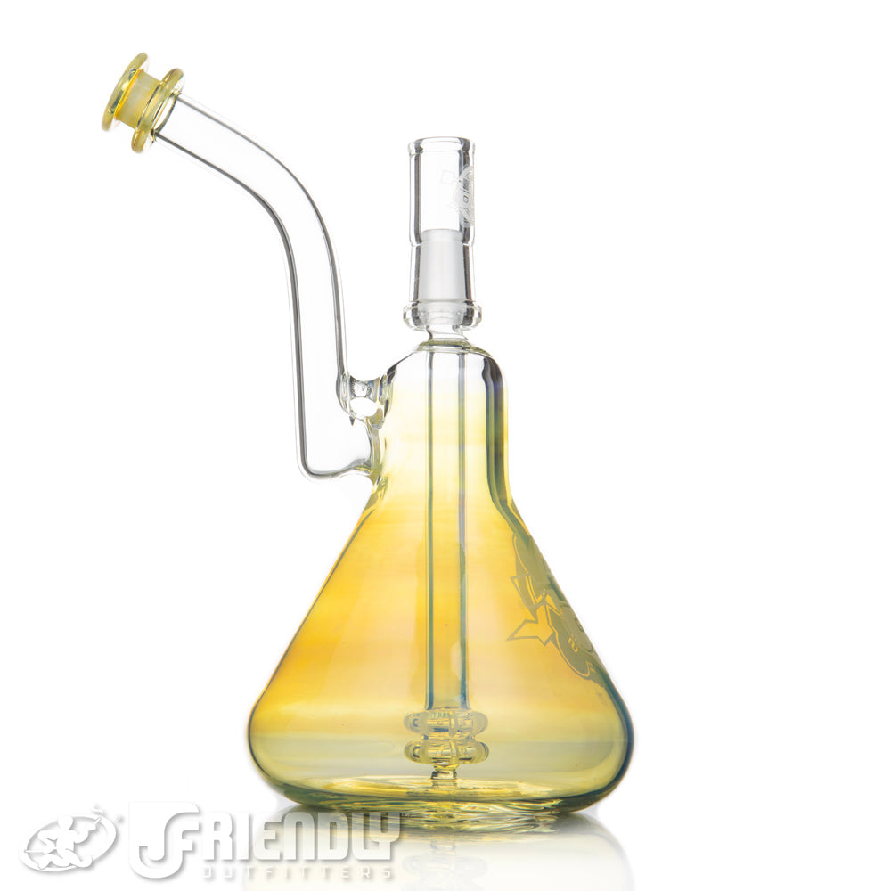 HVY Glass Fumed Double Showerhead Bubbler w/ Male Joint