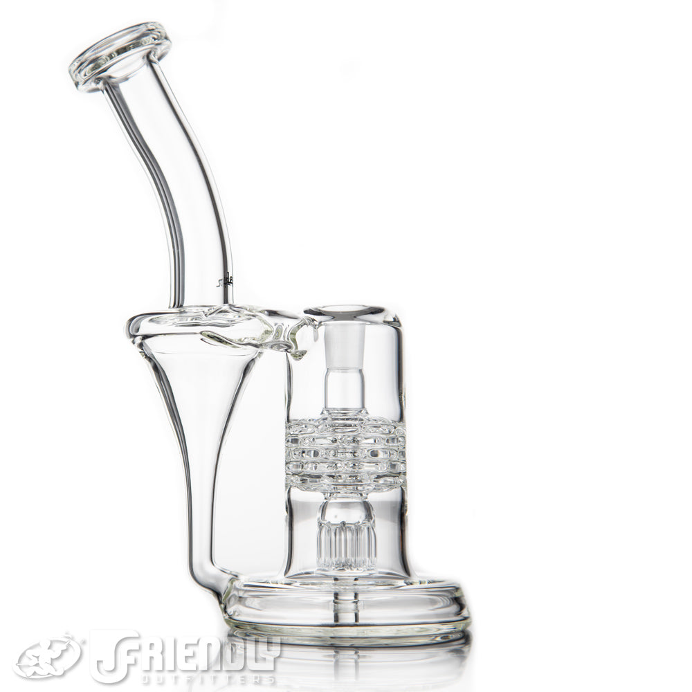Leisure Glass 14mm Brick Stack Funnel Recycler w/Bold Logo