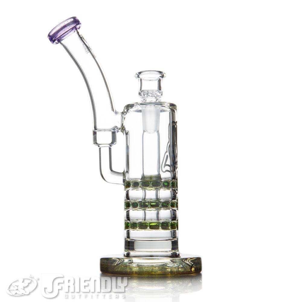 C2 Custom Creations Triple Ratchet Bubbler w/ Purple & Grey Accent