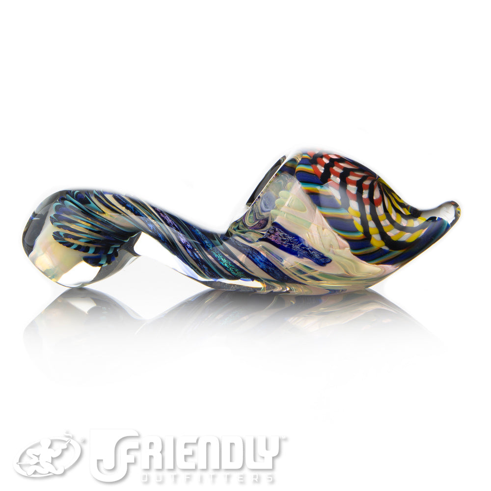 Talent Glass Mini Tear Drop Dichro Retti Sherlock w/ Rainbow Accents