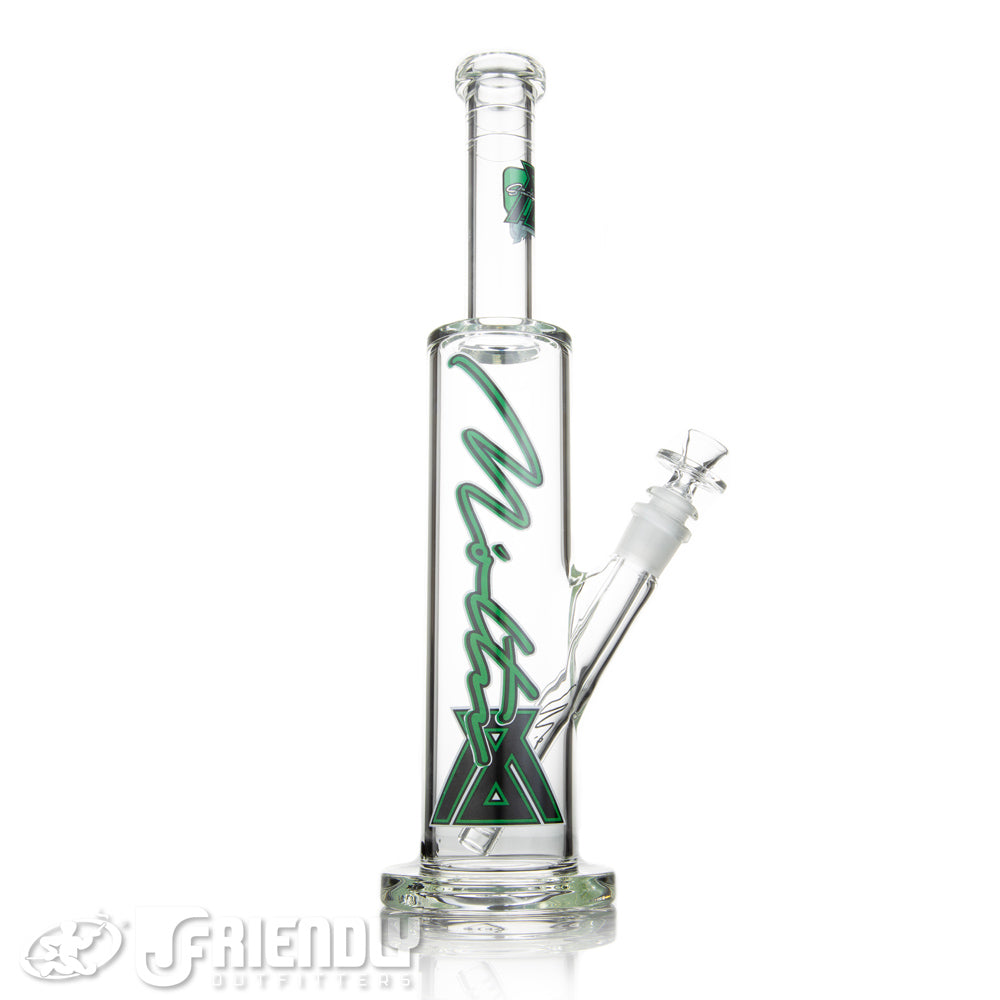 Moltn Glass 65 Removable Downstem Tall Body Tube w/ Green & Black Label