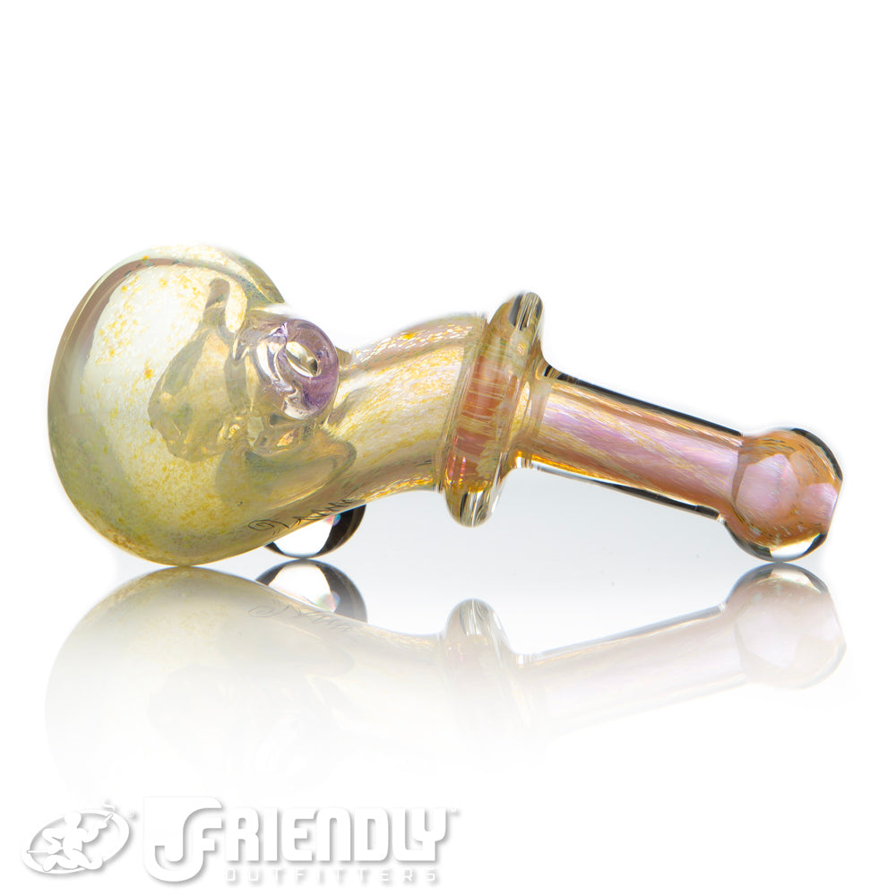 Amar Glass Fumed Spoon w/ Purple Accent & Encased Opal B