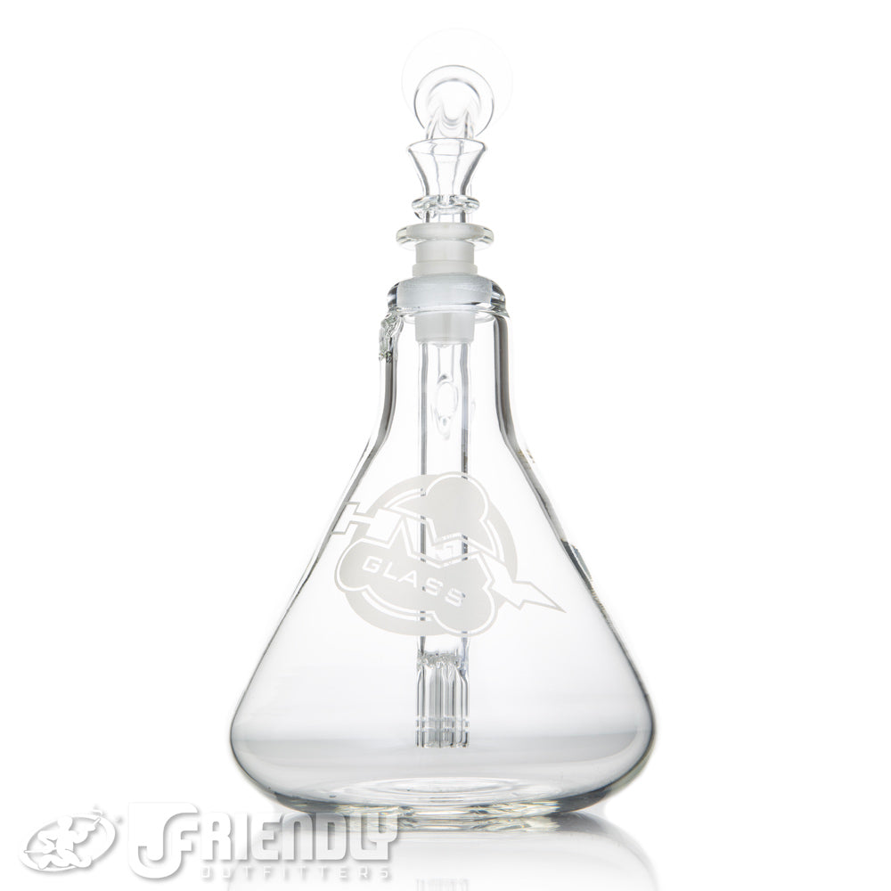 HVY Glass 14mm Clear Multi Arm Downstem Bubbler