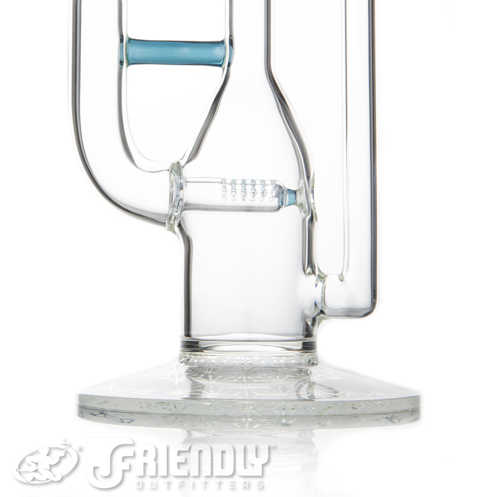 Sovereignty Glass Full Size Stemline Hornet w/ Cold Work & Blue Stardust x Star White Accent