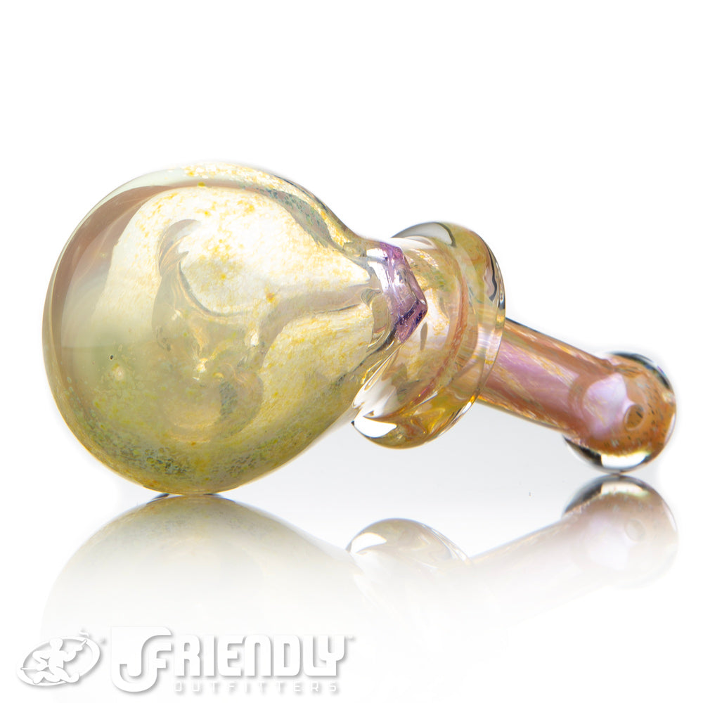 Amar Glass Fumed Spoon w/ Purple Accent & Encased Opal B