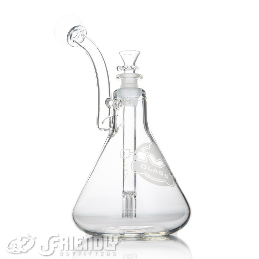 HVY Glass 14mm Clear Multi Arm Downstem Bubbler