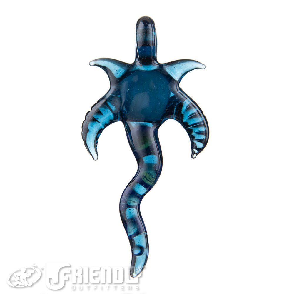 Mako Glass Blue Eyeball Dabber Pendant