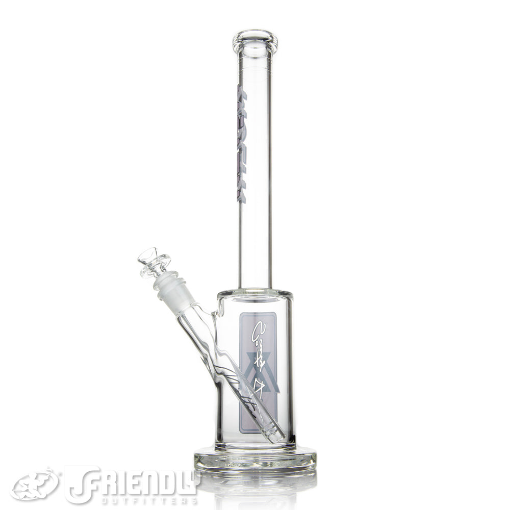 Moltn Glass 65 Removable Downstem Short Body Tube w/ Purple & Black Label
