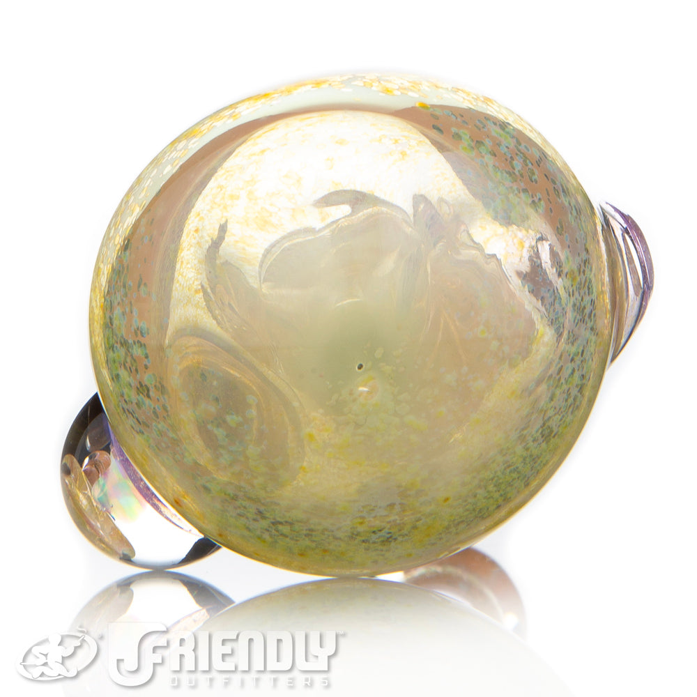 Amar Glass Fumed Spoon w/ Purple Accent & Encased Opal B