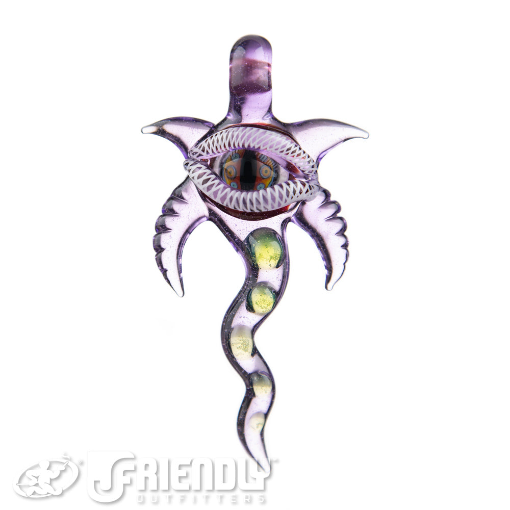 Mako Glass Purple Eyeball Dabber Pendant