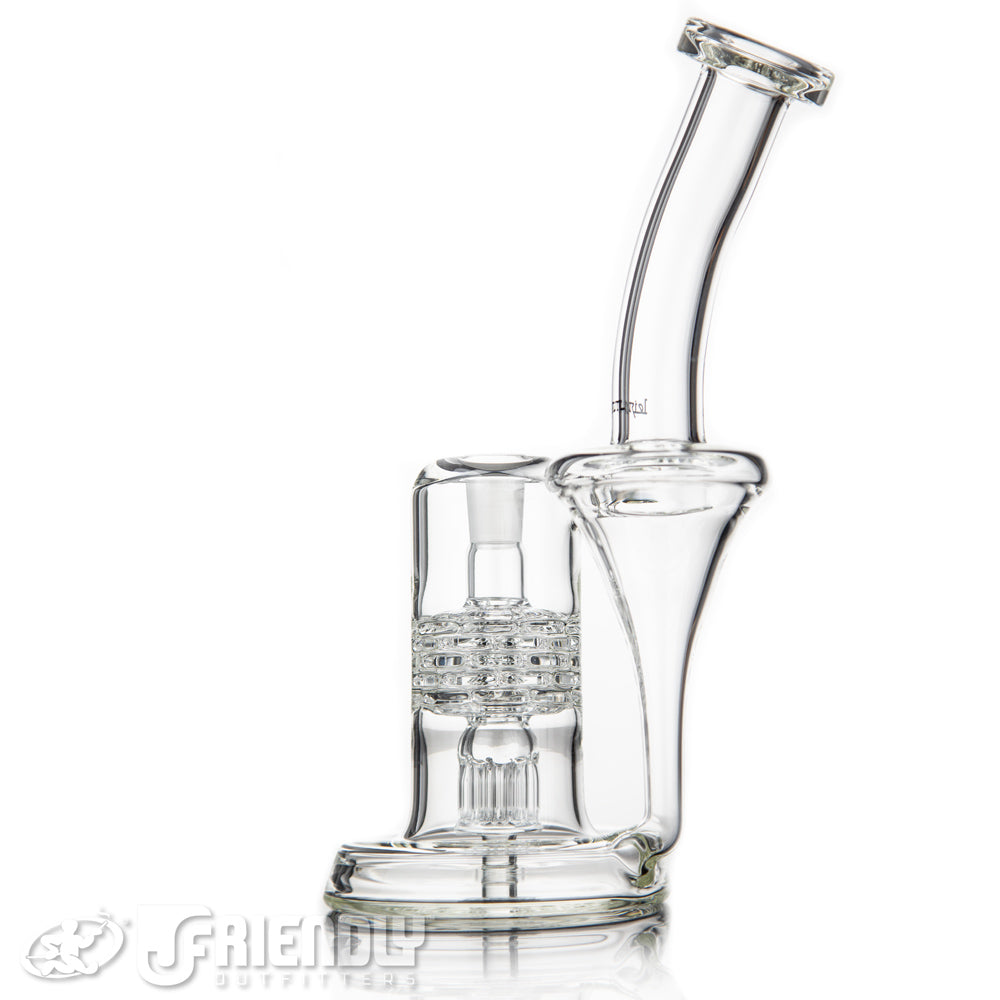 Leisure Glass 14mm Brick Stack Funnel Recycler w/Bold Logo
