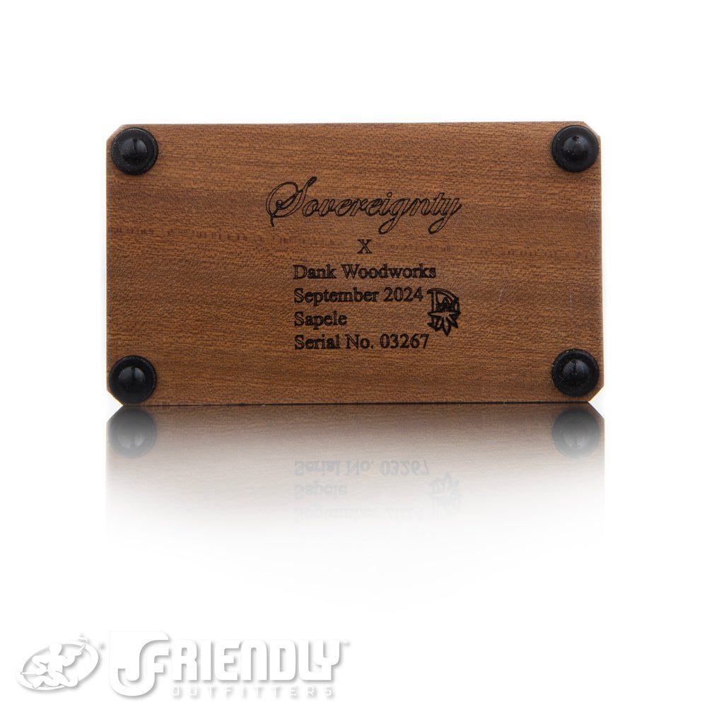 Sovereignty Glass x Dank Woodworks Sapele 18mm Slide Stand 2 Hole