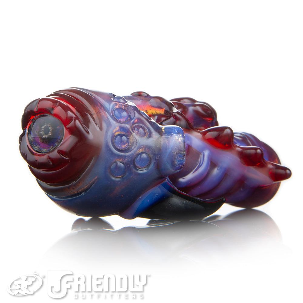 Mako Glass Purple & Red Sea Creature Spoon