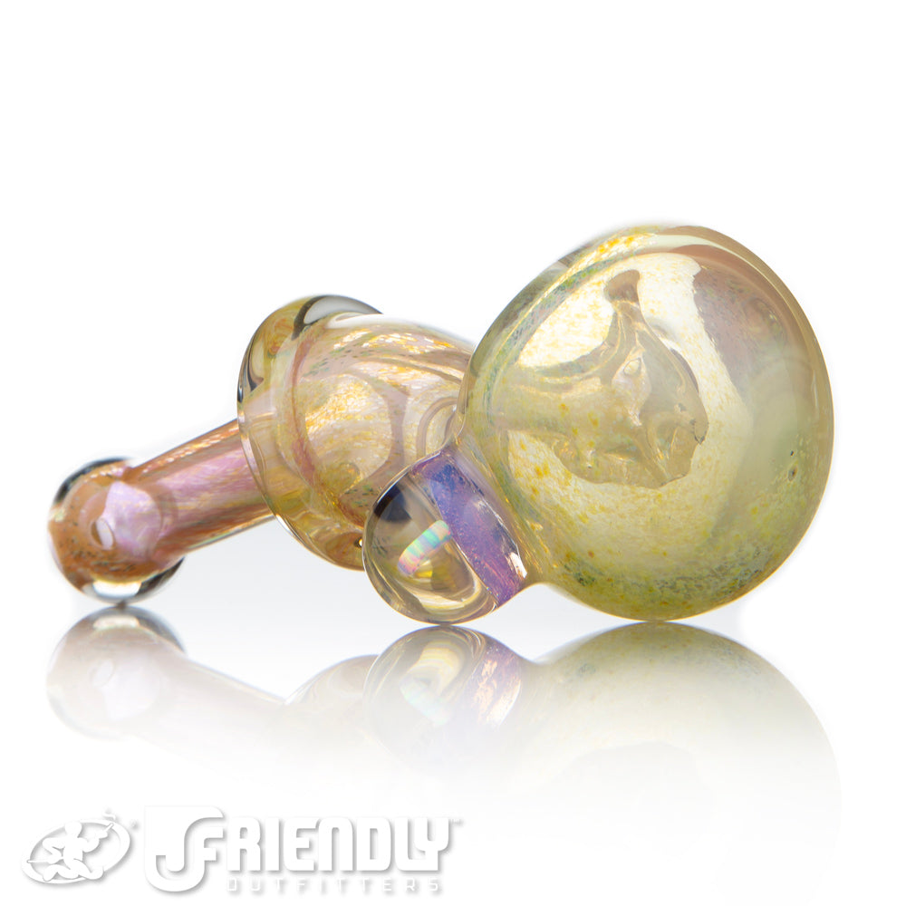 Amar Glass Fumed Spoon w/ Purple Accent & Encased Opal B