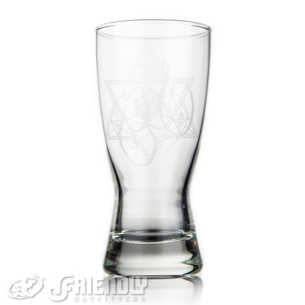 Sovereignty Glass Pilsner Drinking Blasted Star Pattern