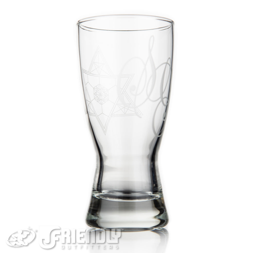 Sovereignty Glass Pilsner Drinking Blasted Star Pattern