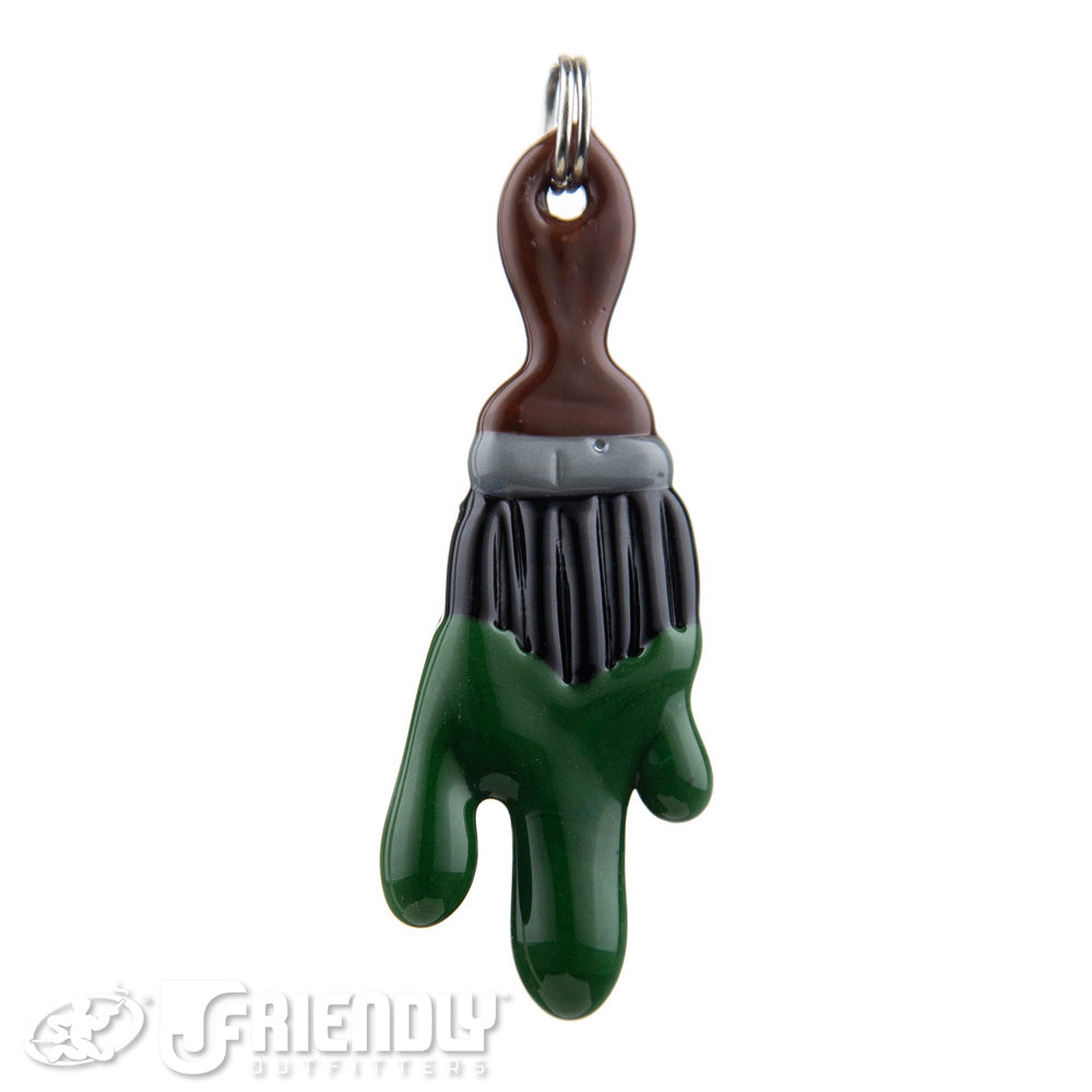 Grimm Glass Green Paint Brush Pendant