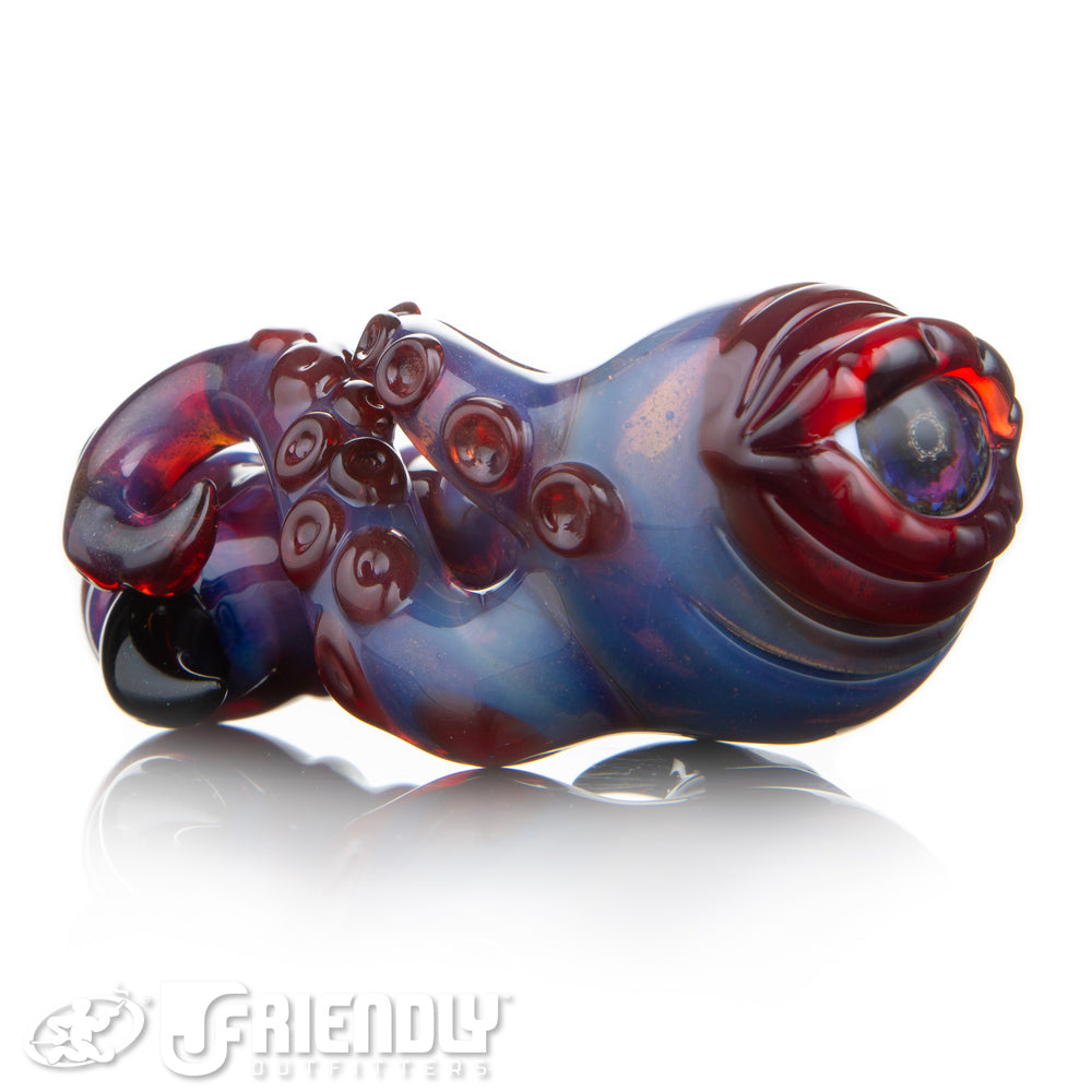 Mako Glass Purple & Red Sea Creature Spoon