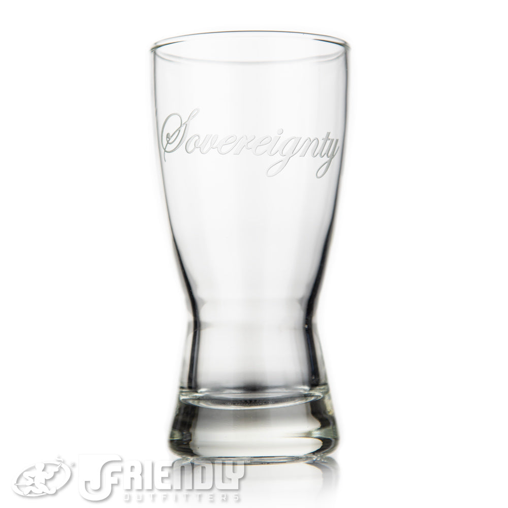 Sovereignty Glass Pilsner Drinking Glass Blasted Pattern #2