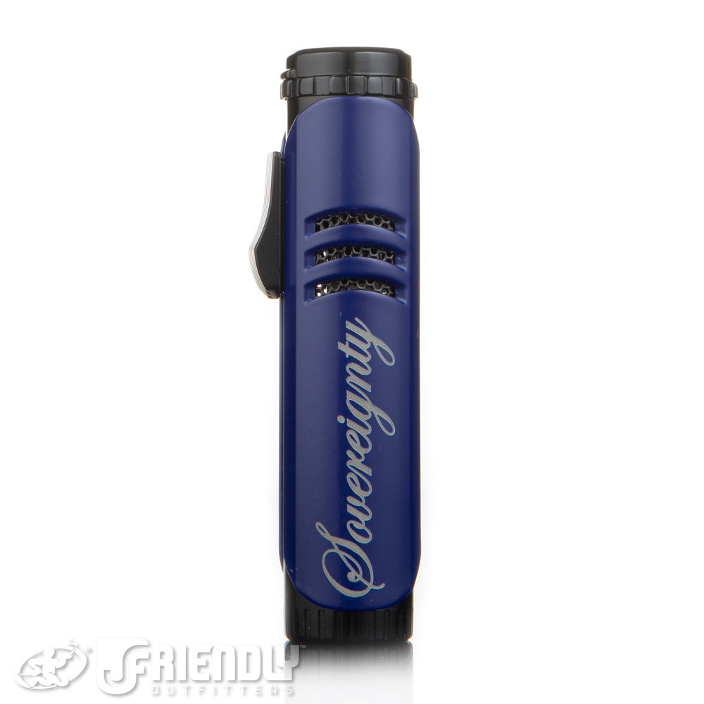 Sovereignty Glass Blue Maxtech Single Torch Lighter