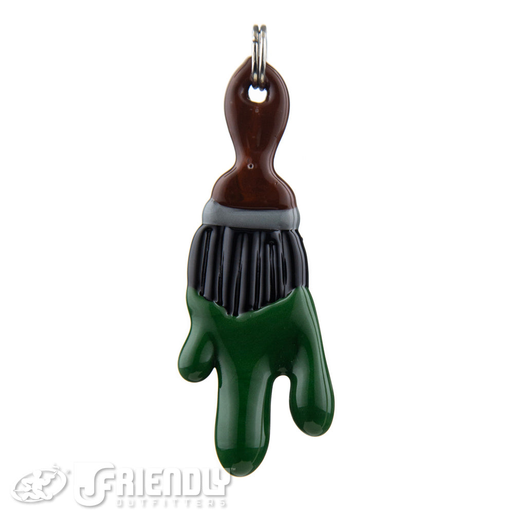 Grimm Glass Green Paint Brush Pendant
