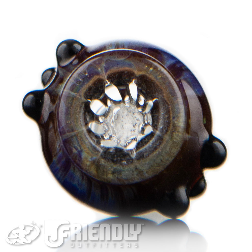 B.Wilson Glass 14mm Worked Multi Hole Slide