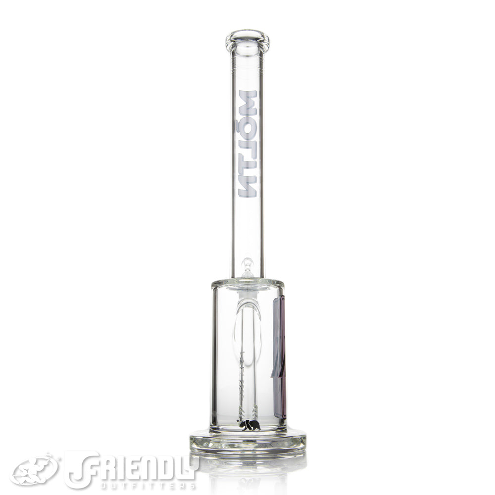 Moltn Glass 65 Removable Downstem Short Body Tube w/ Purple & Black Label