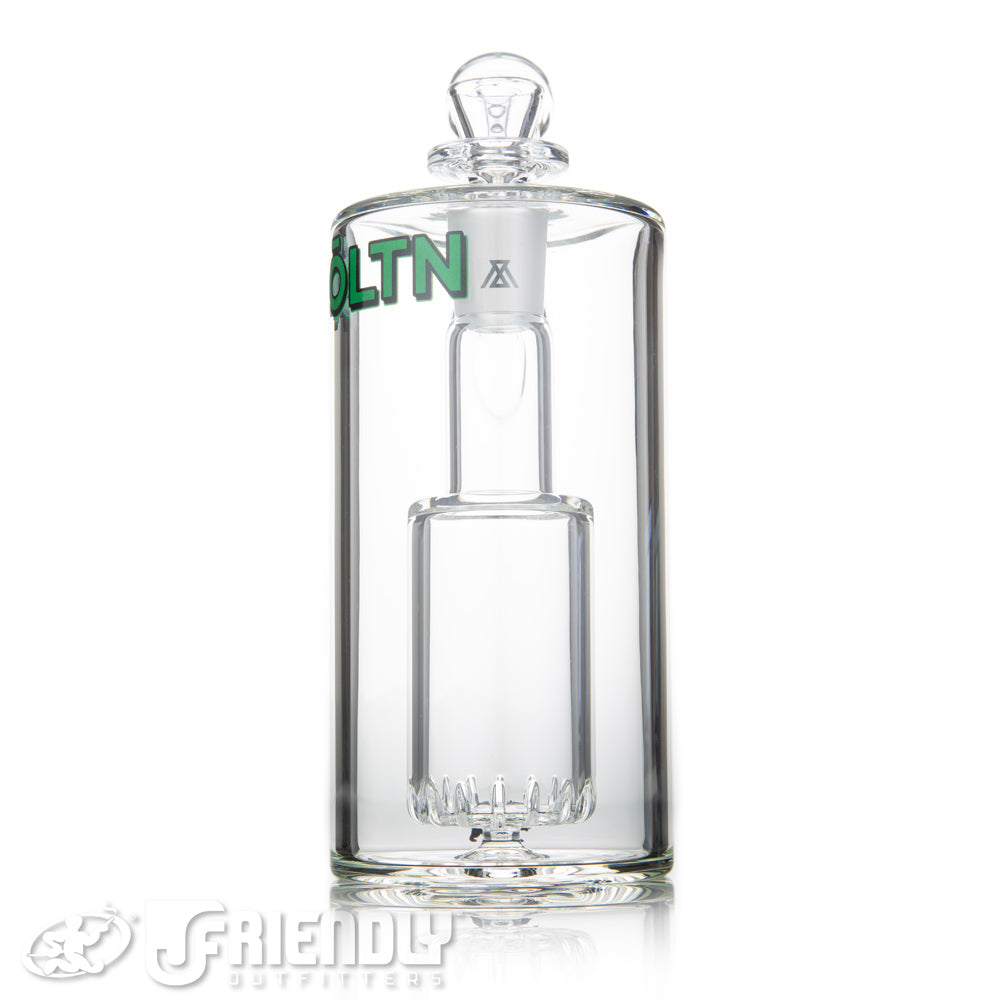 Moltn Glass 80 Tall Can Bubbler w/ Green Label