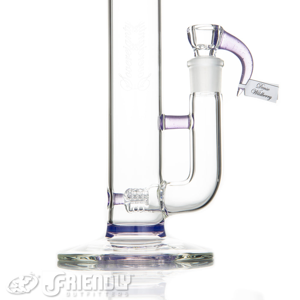 Sovereignty Glass Pawn Shorty4 3 Line  w/ Partial Dense Wildberry Accents & Color Seal