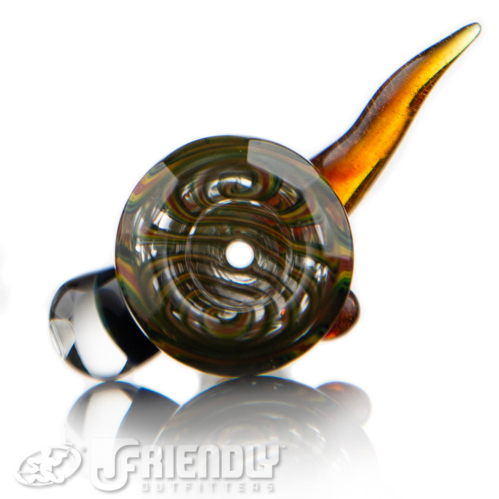 Hubbard Glass 14mm Faceted Rasta Slide