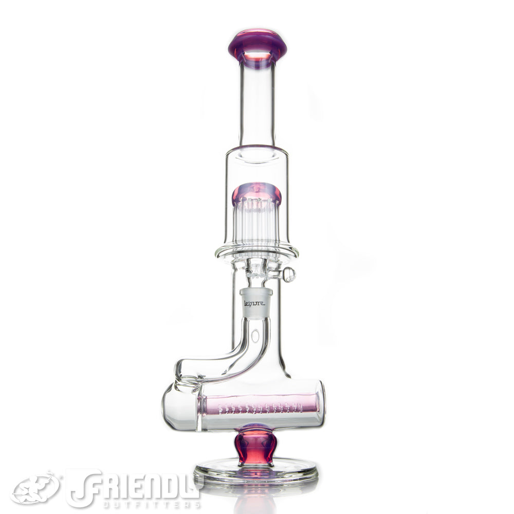 Leisure Glass 18mm Inline Flower Tube w/Purple Accents