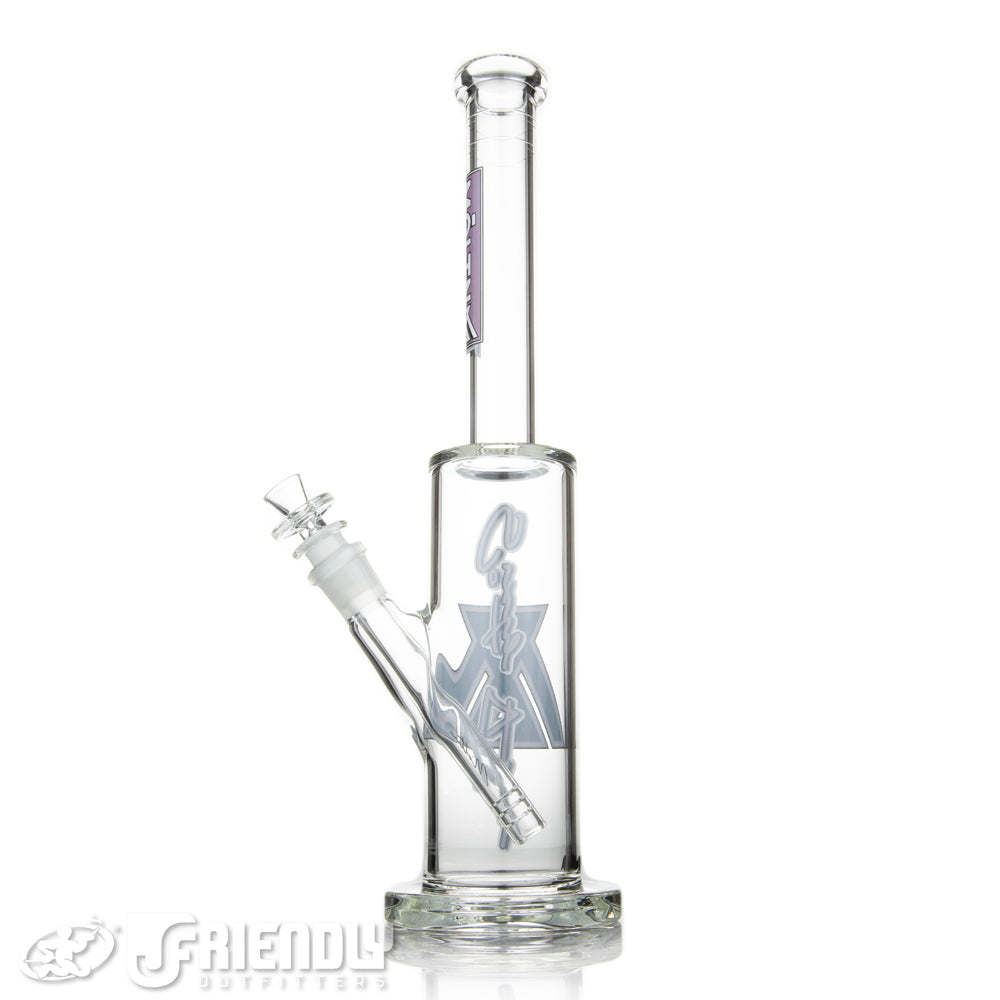 Moltn Glass 65 Removable Downstem Medium Body Tube w/ Purple & Black Label