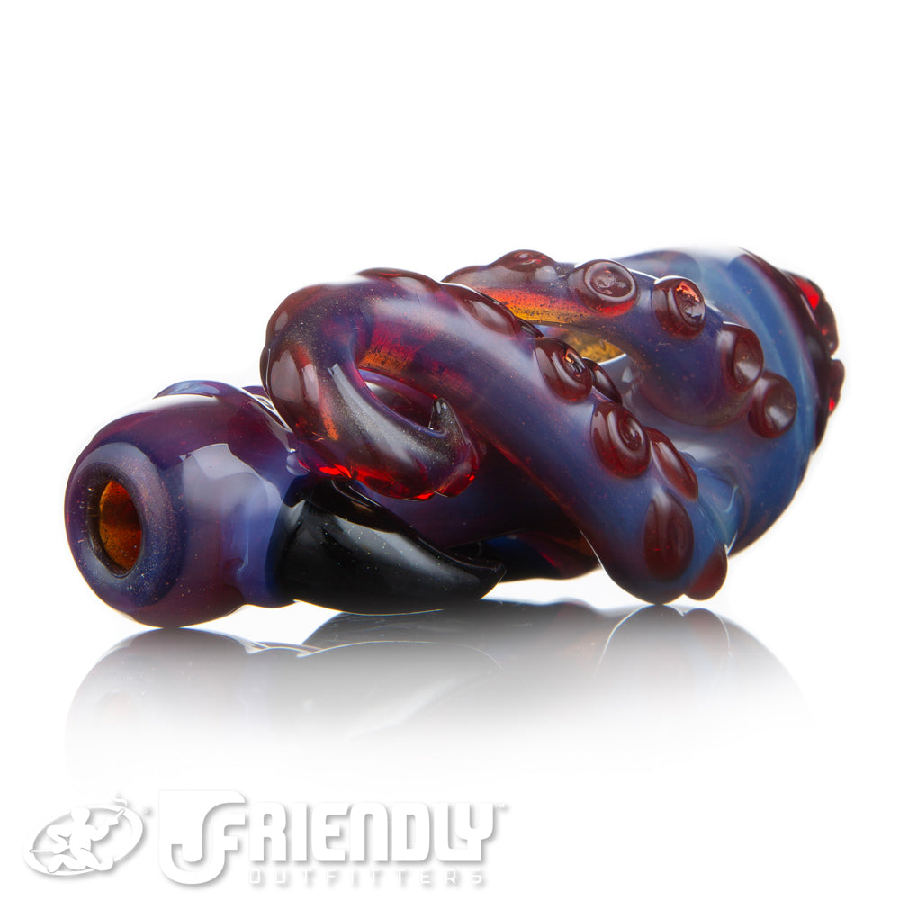 Mako Glass Purple & Red Sea Creature Spoon
