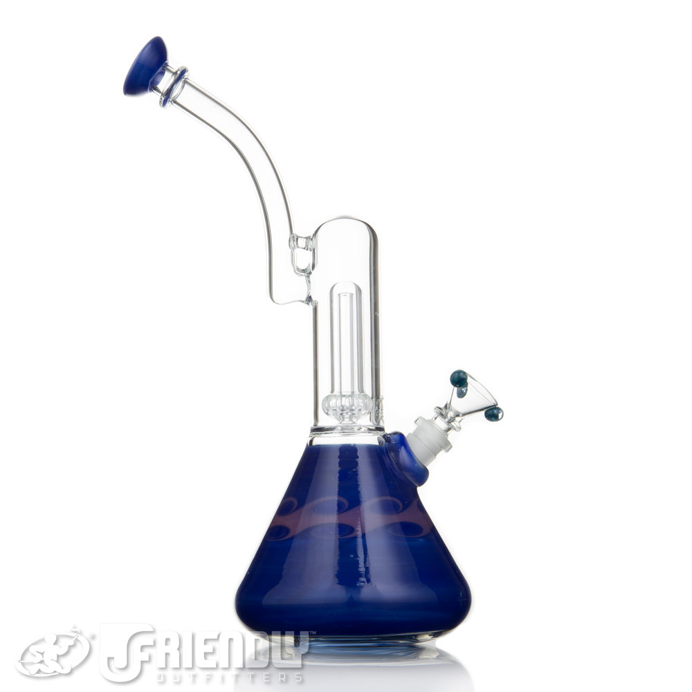 HVY Glass 14mm Blue & Purple Circ Bubbler