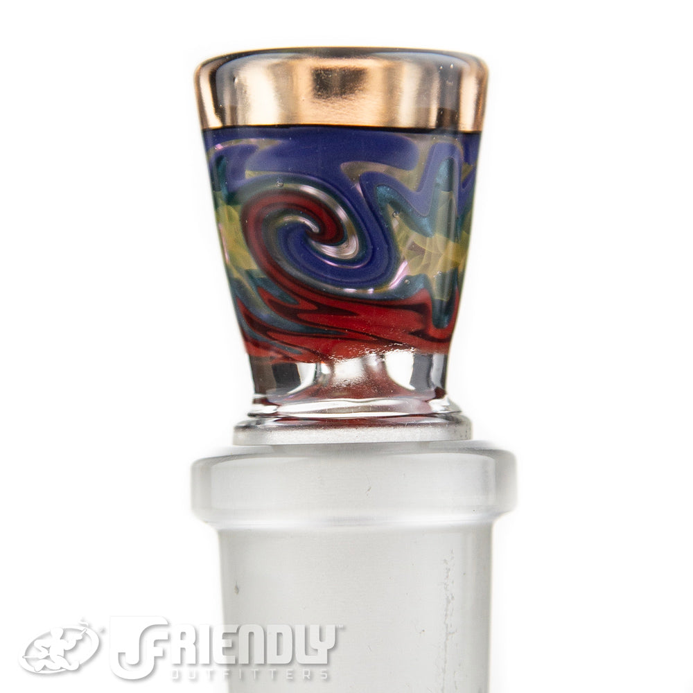 Talon Glass 18mm Purple & Red Wig Wag Slide