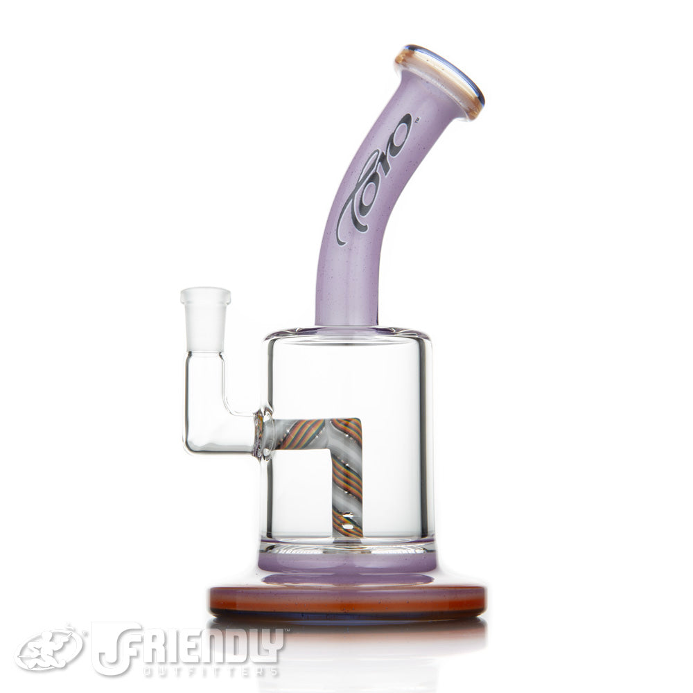 Toro Glass 10mm Macro XL w/Purple and Grey CFL Accents and Worked Perc