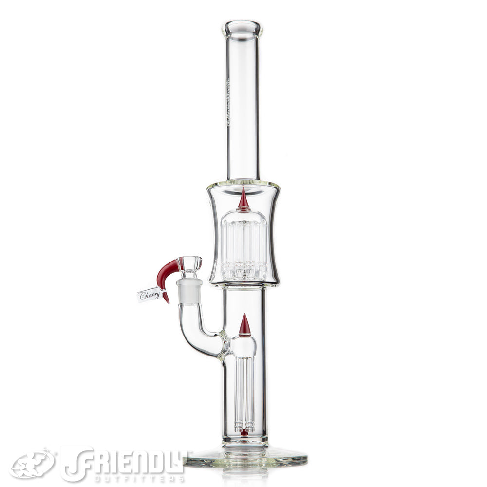 Sovereignty Glass Slitted Fixed 4 to 12 Arm Tree w/ Partial Cherry Accents