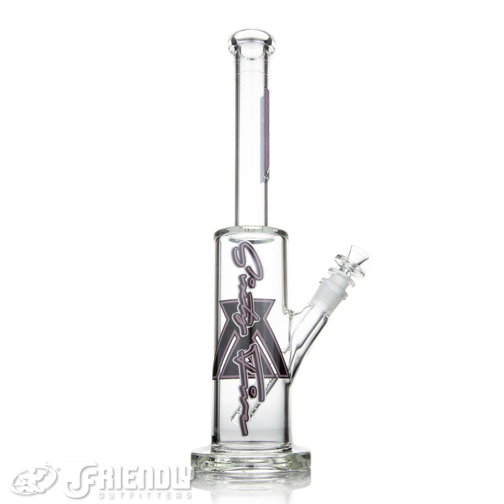 Moltn Glass 65 Removable Downstem Medium Body Tube w/ Purple & Black Label