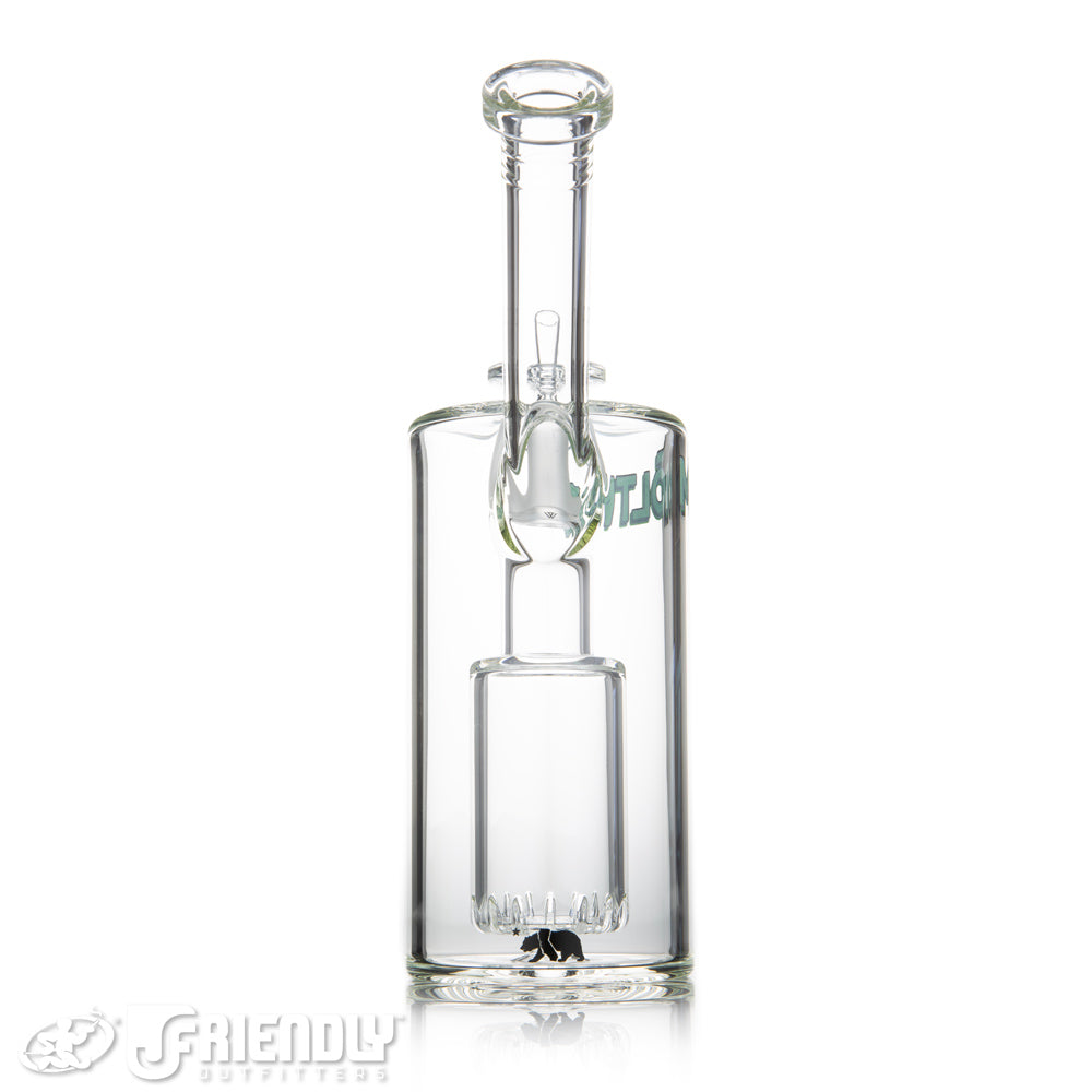 Moltn Glass 80 Tall Can Bubbler w/ Green Label