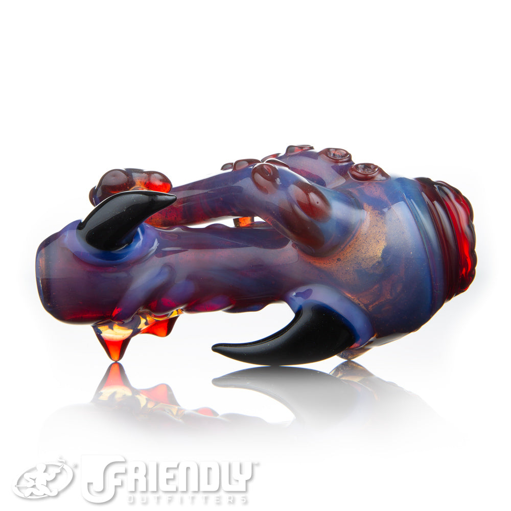 Mako Glass Purple & Red Sea Creature Spoon