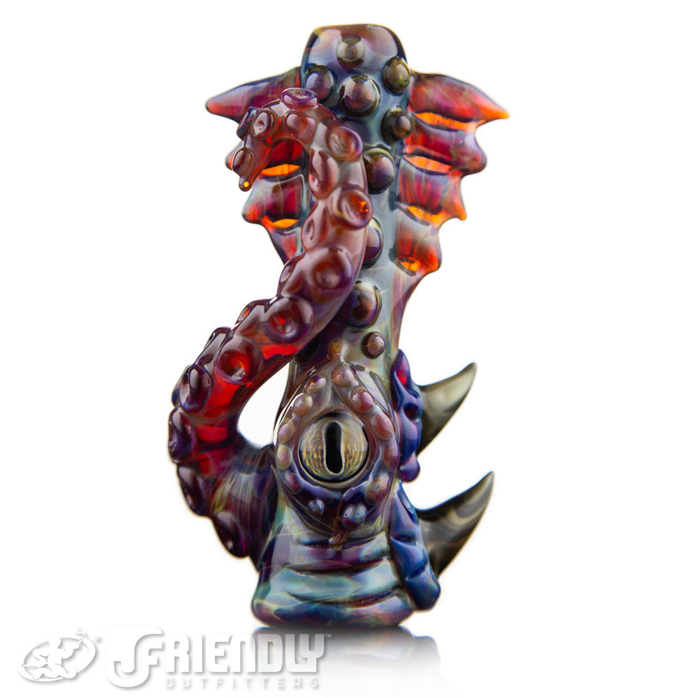 Mako Glass Amber Purple Chillum #13