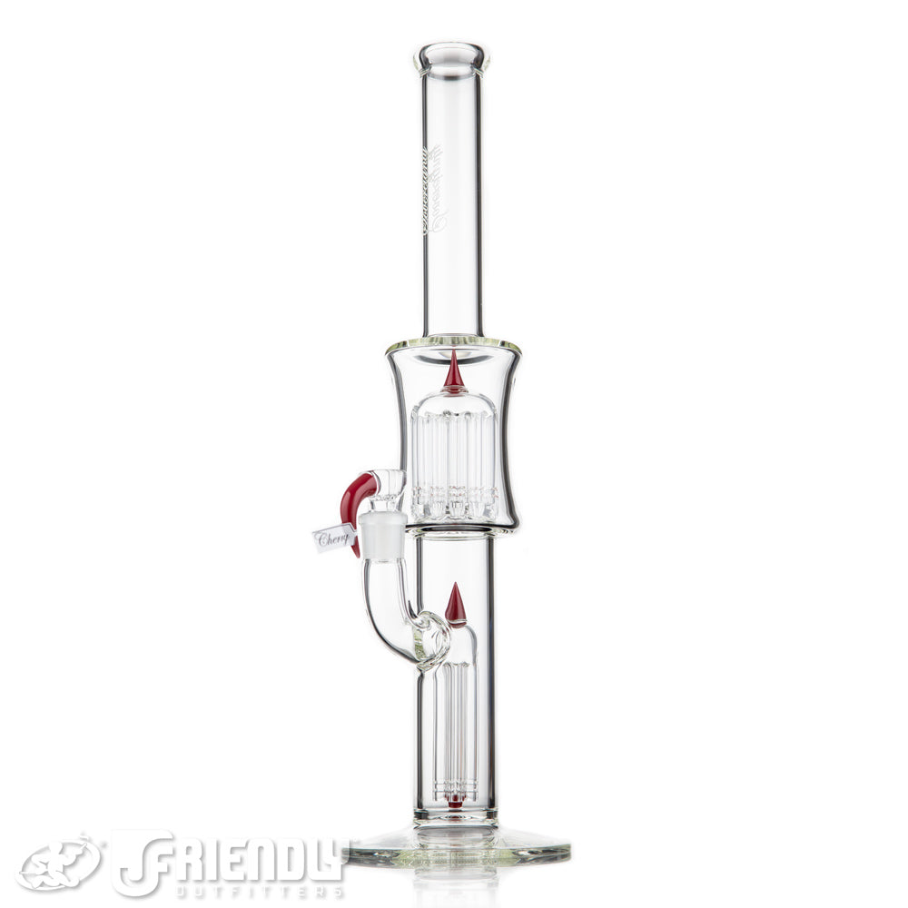 Sovereignty Glass Slitted Fixed 4 to 12 Arm Tree w/ Partial Cherry Accents