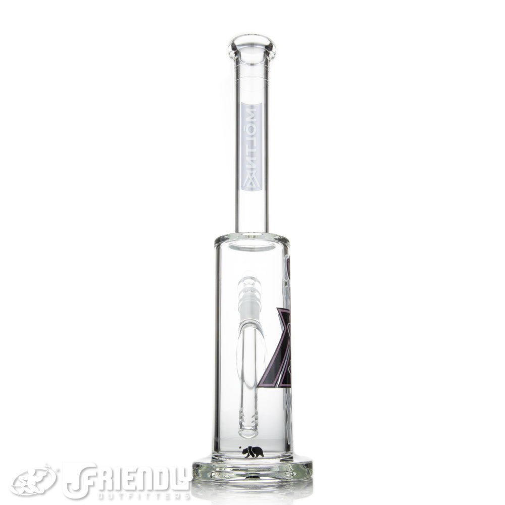 Moltn Glass 65 Removable Downstem Medium Body Tube w/ Purple & Black Label