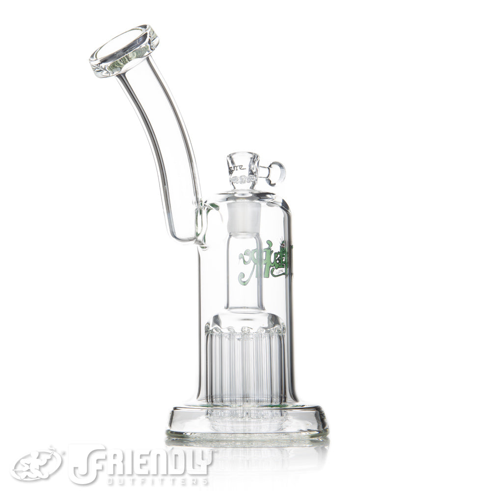 Leisure Glass 18mm 16 Arm Bubbler w/ Green Logo