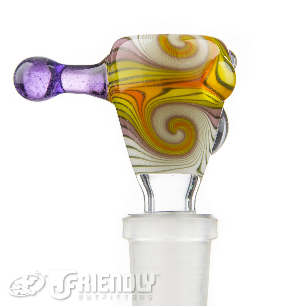 Mitchell Glass 14mm Yellow & Purple Slide
